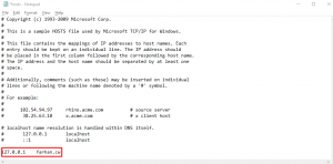 edit host file in windows 10