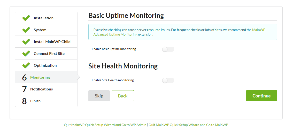 basic uptime monitoring 