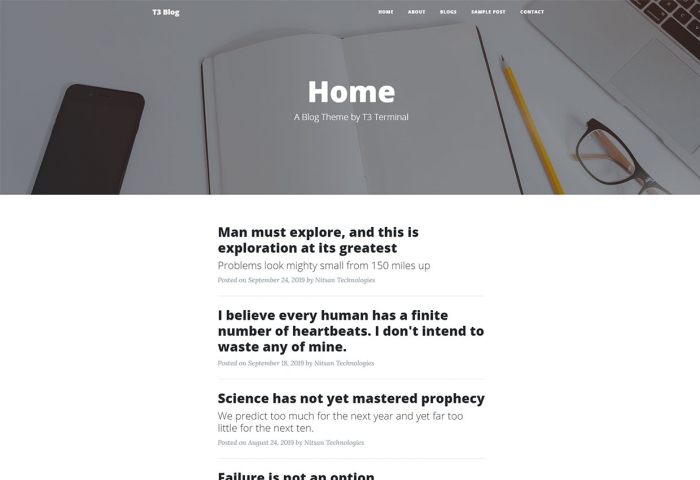 T3 Clean Blog Free TYPO3 Template