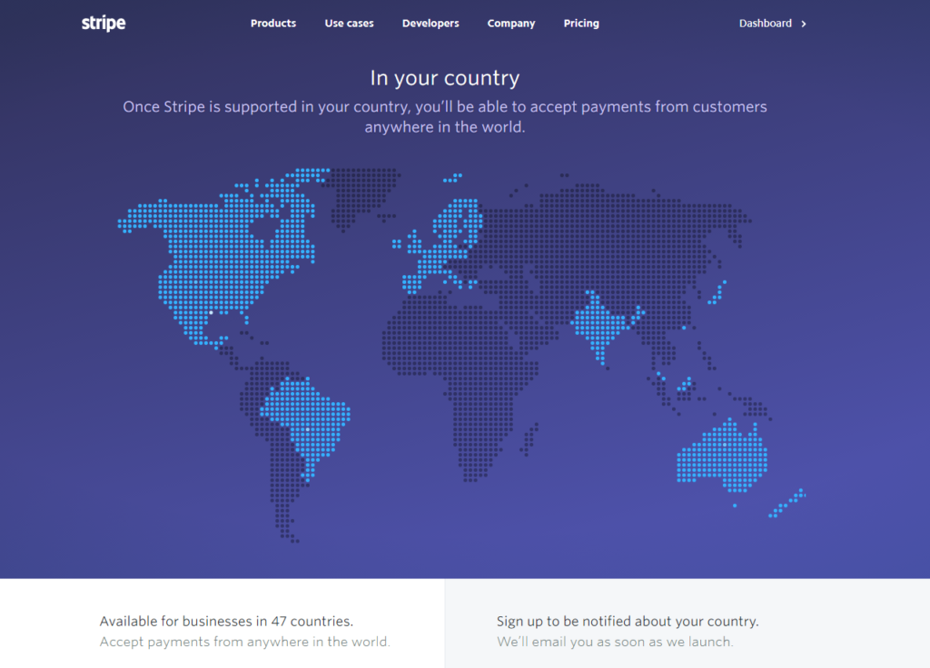 Stripe available countries