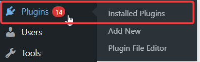 Navigate to "Plugins" > "Installed Plugins."