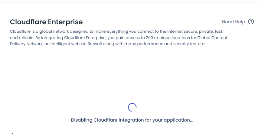 disable Cloudflare integration