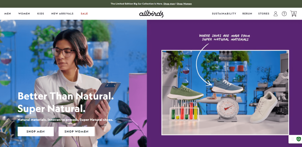 Allbirds Website Design