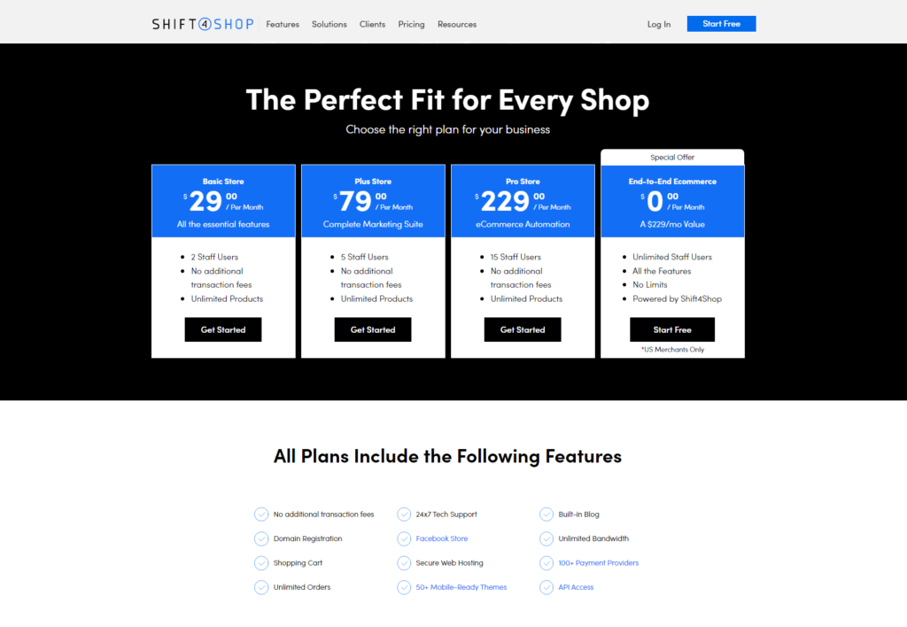 Shift4Shop hosting