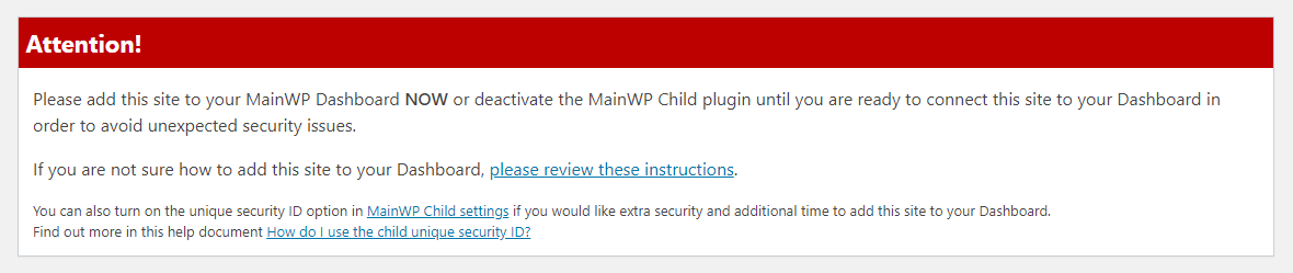 MainWP Child plugin