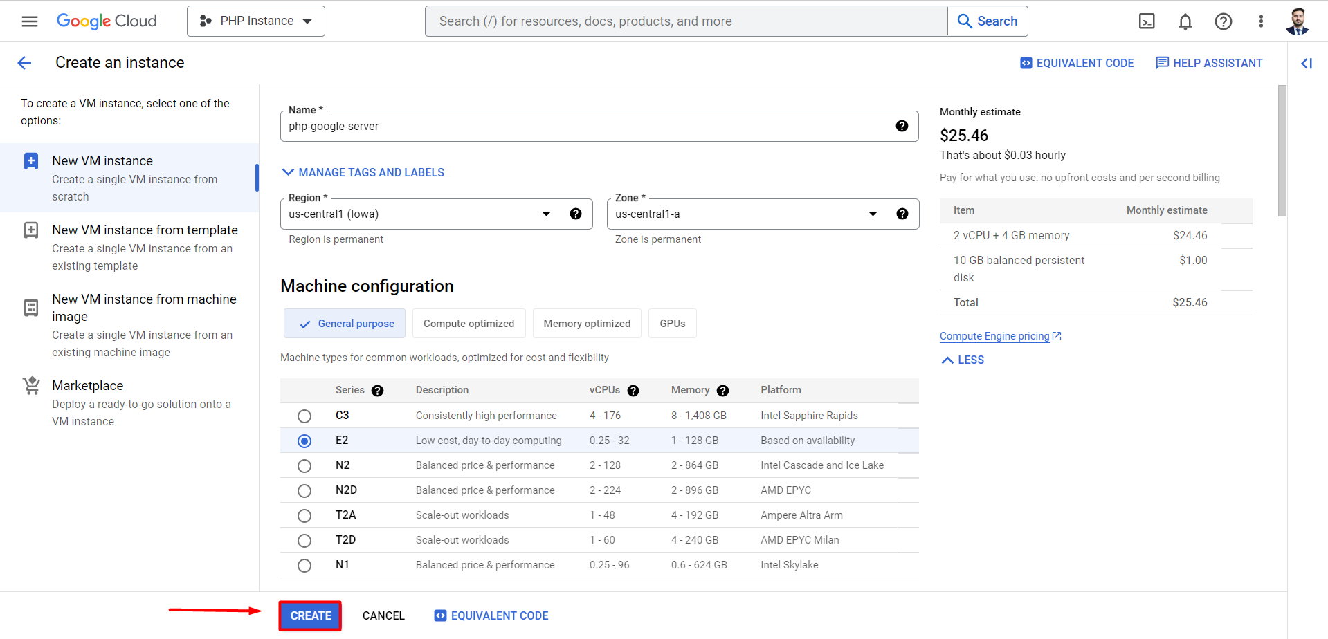 How to host PHP Websites on Google Cloud servers