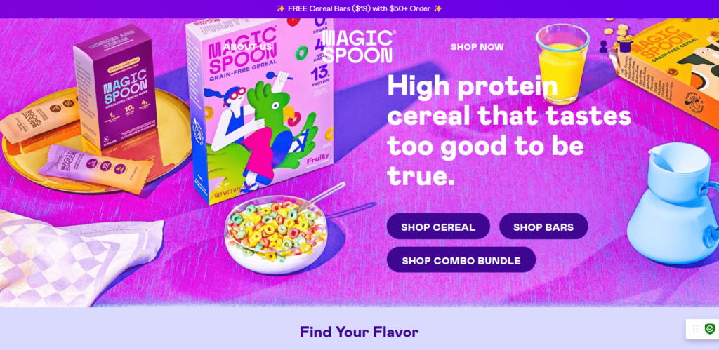 Magic Spoon Website Design
