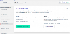 cloudways backup and restore