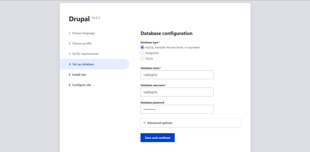Drupal-Database-Configuration