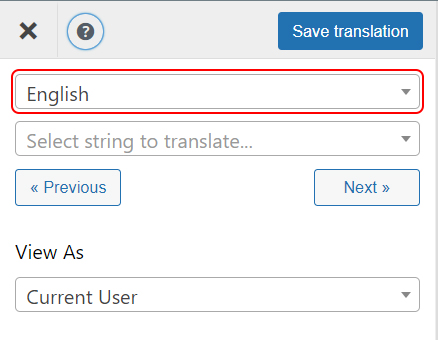 Select default language on TranslatePress