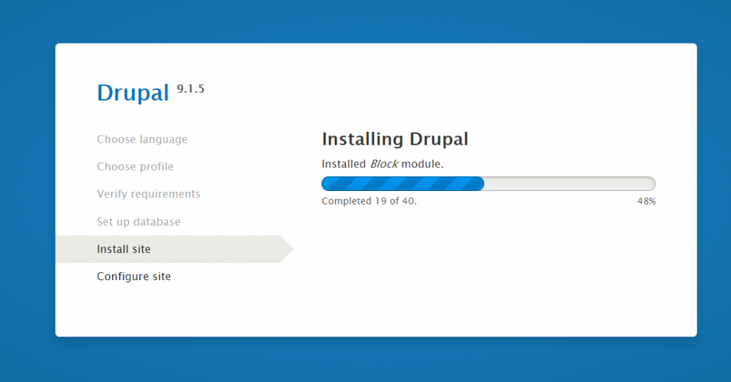 installing drupal