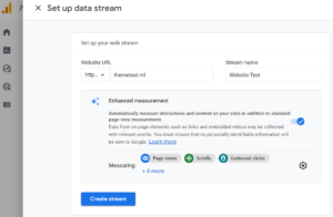 google analytics data stream