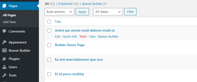 Beaver Builder editor