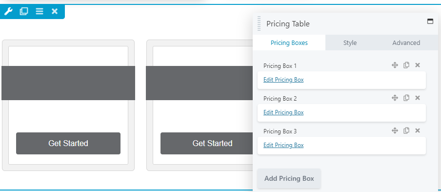 beaver builder pricing table
