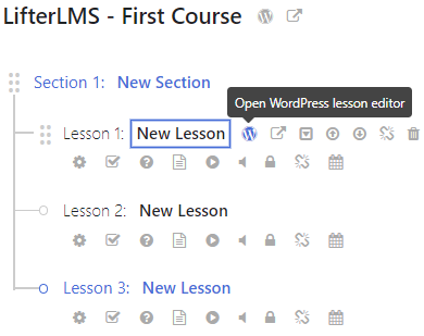lifterlms lesson editor option