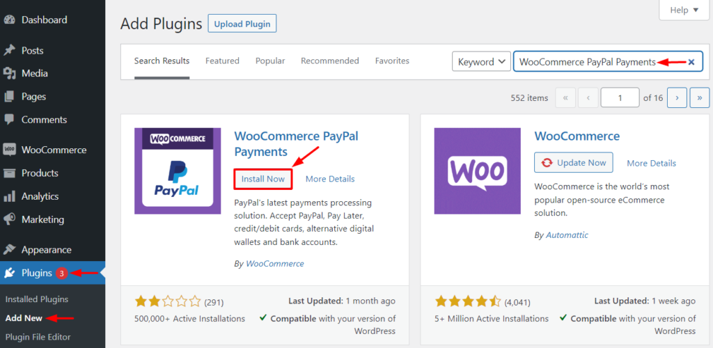 install woocommerce paypal plugin