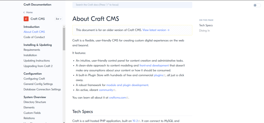 Craft CMS Documentation