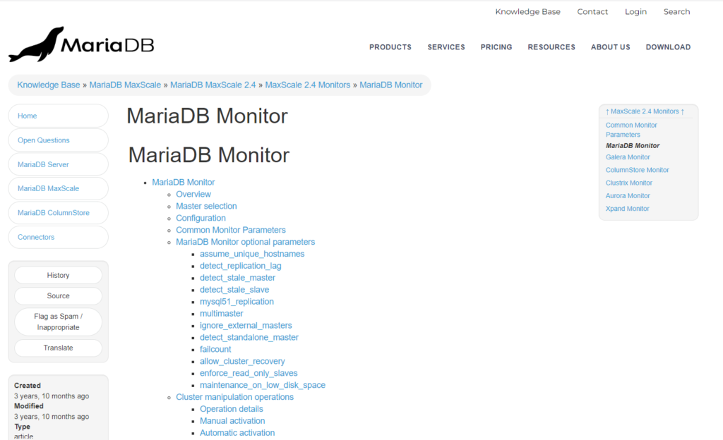 MariaDB Monitor