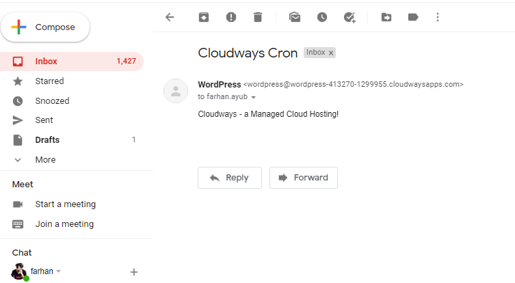 cron email