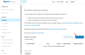 sandbox test accounts