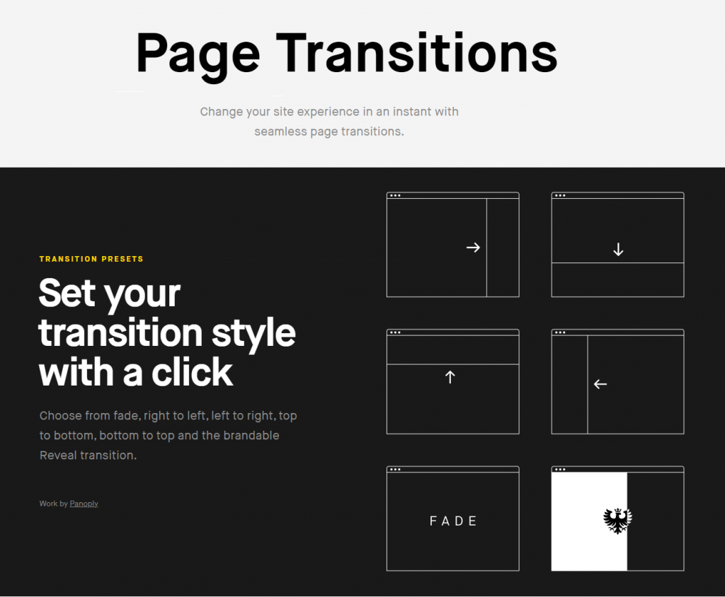 Semplice Page Transitions Feature