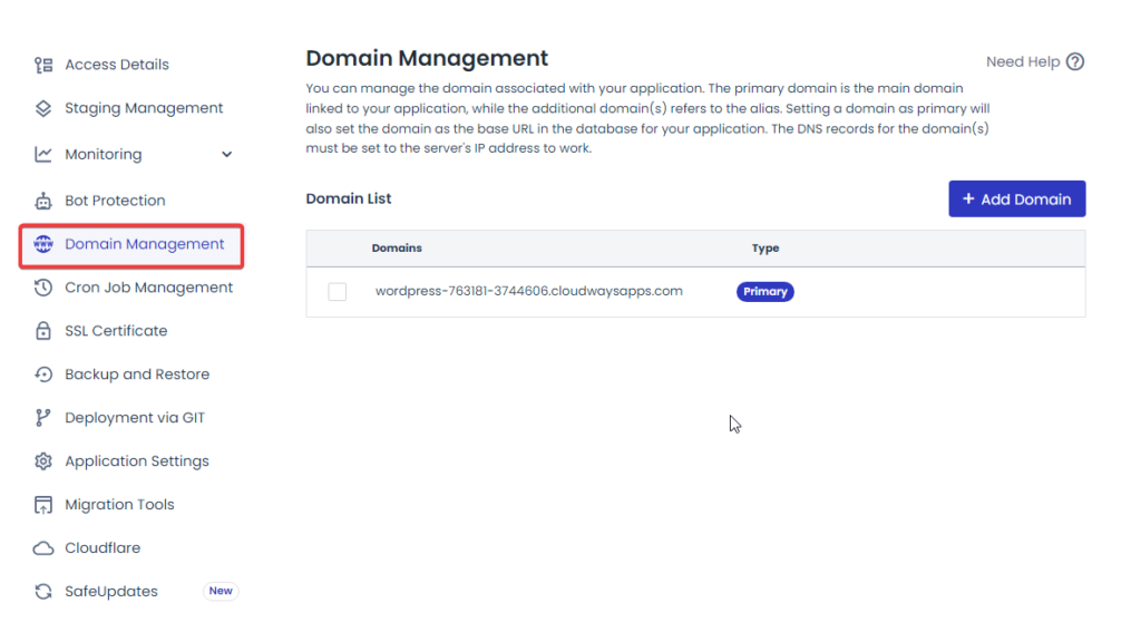 Domain Management 