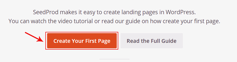 create your first page