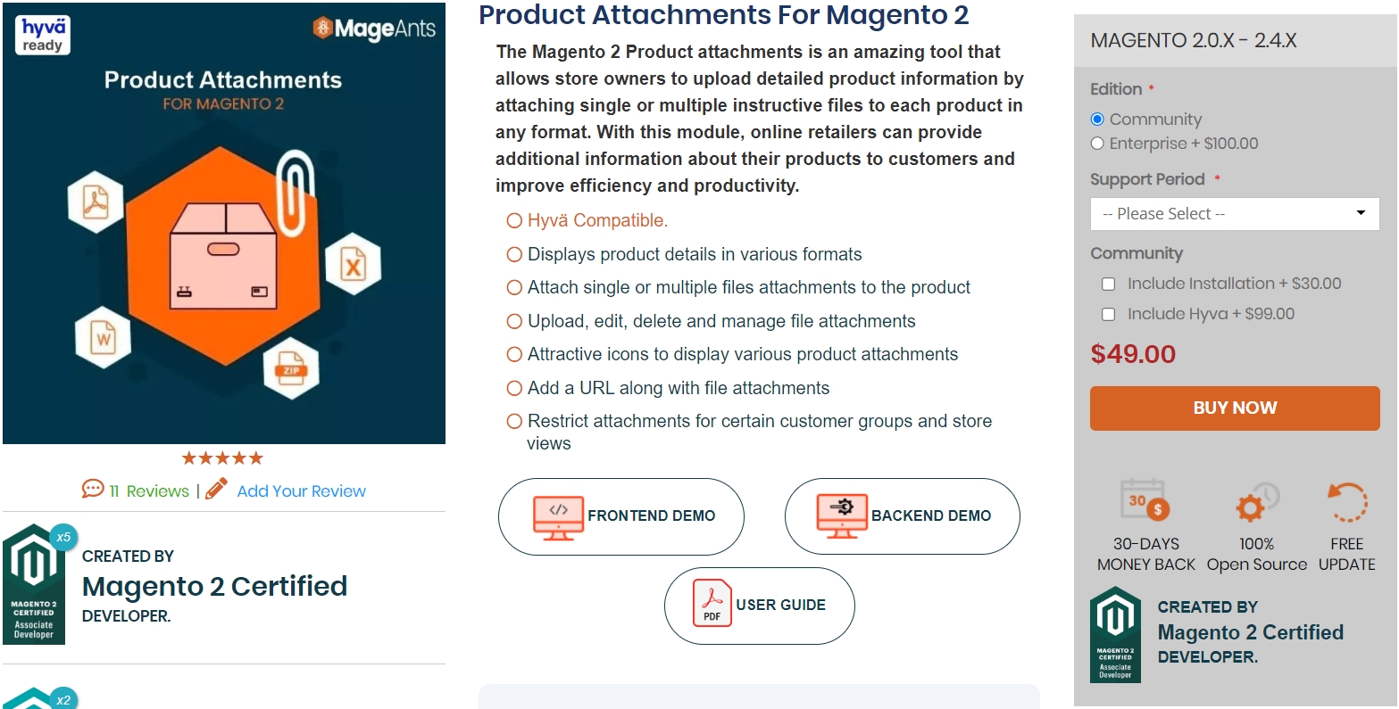 Product Attachments Magento 2 By mageants