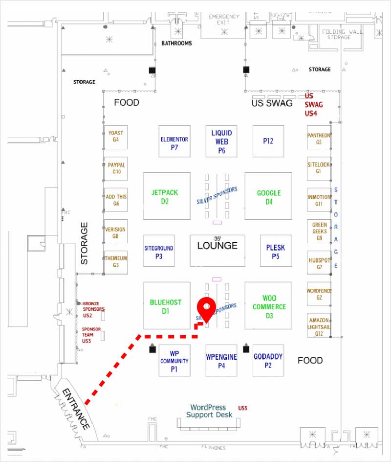 map of the sponsor hall