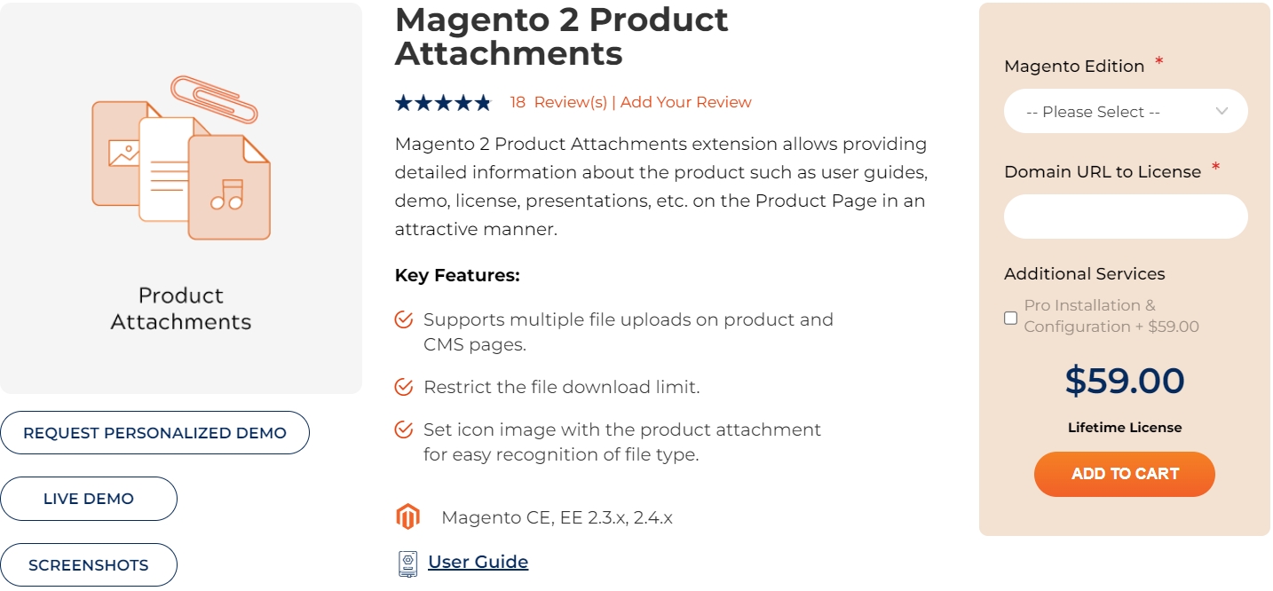 Magento 2 Product Attachments meetnashi