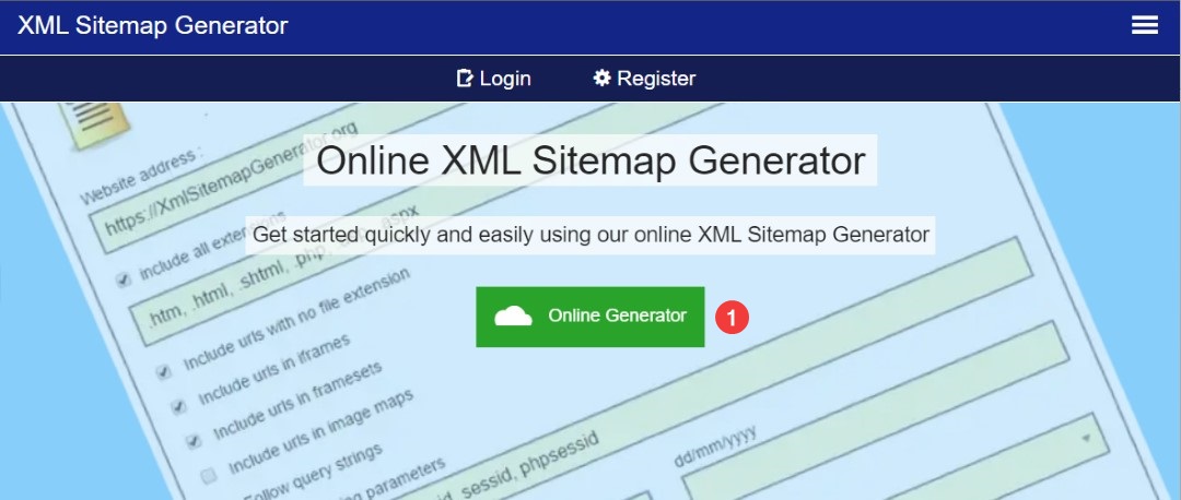 online xml sitemap generator