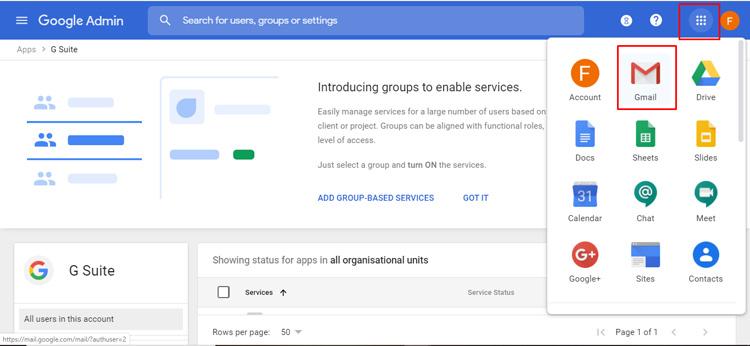 open gmail for g suite