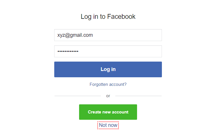 proceed with “Connect to Facebook.”
