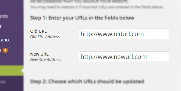replace old urls