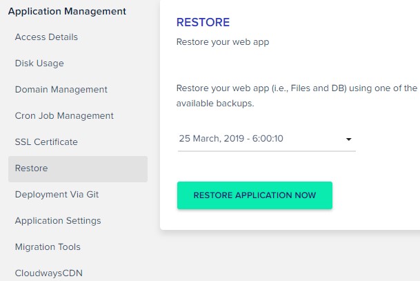 restore-application-now