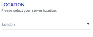 select server location