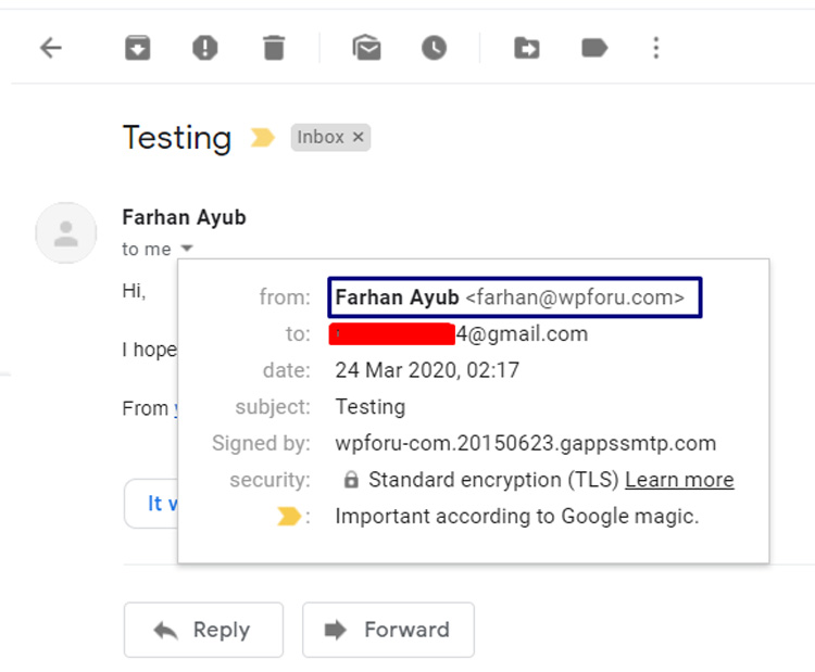 send business email from g suite