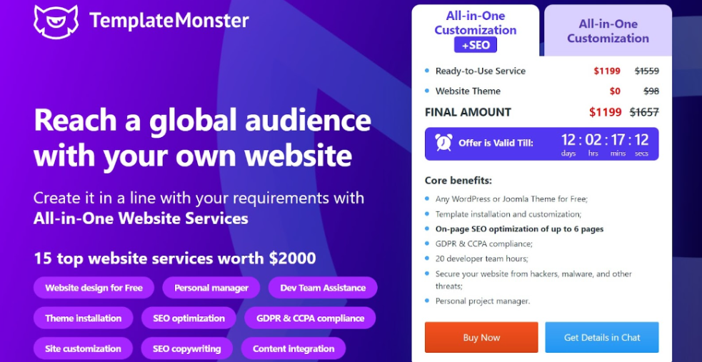Template monster digital marketing agency