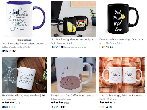 trendy print on demand mugs