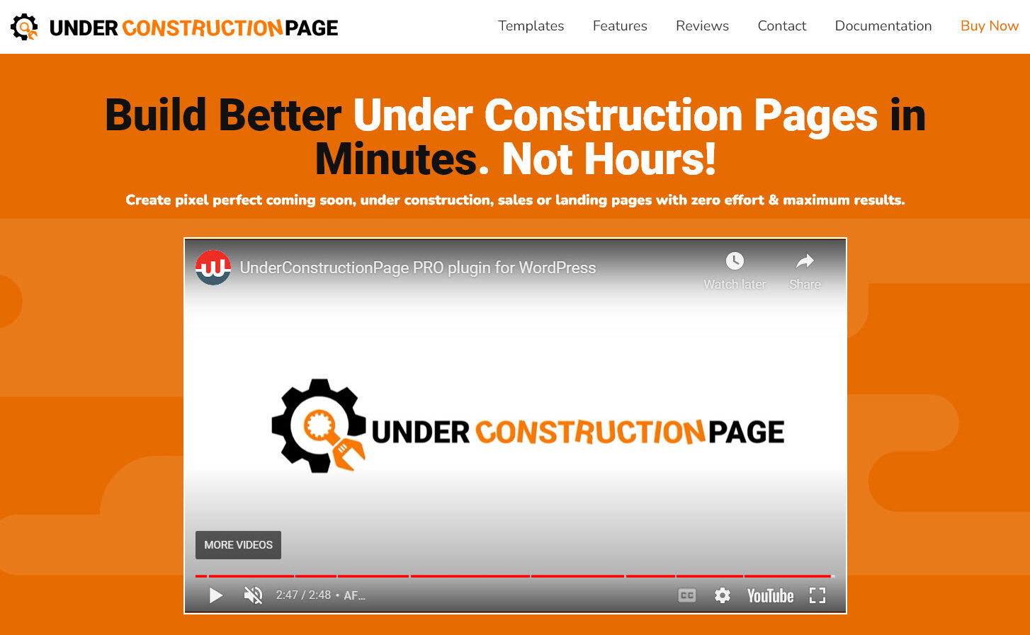 under construction page plugin