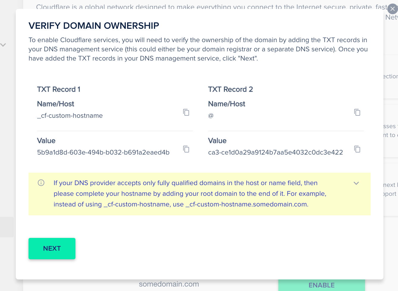 verify domain ownership