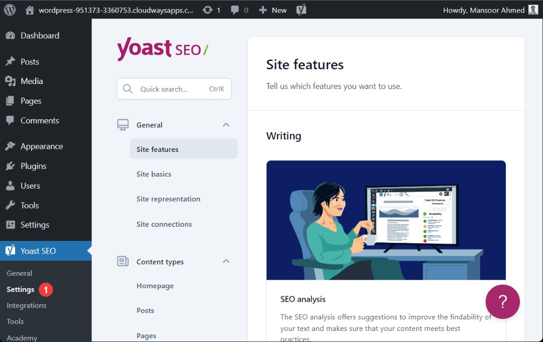 yoast seo site features