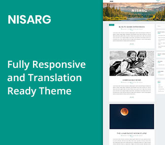 nisarg WordPress theme for entertainment blogs
