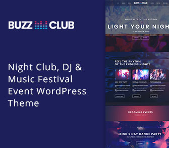 buzzclub WordPress festival theme