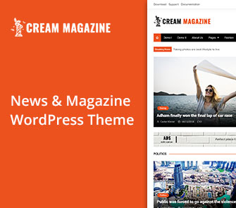 cream magazine wordpress theme