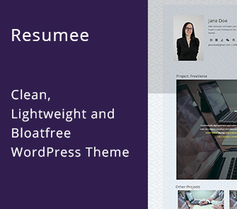 resumee wordpress theme