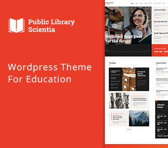 scientia educational library WordPress theme