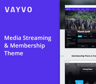 vayvo wordpress theme for music streaming and subscription websites