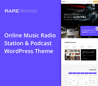 rare radio wordpress theme