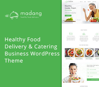 Madang WordPress theme for catering business